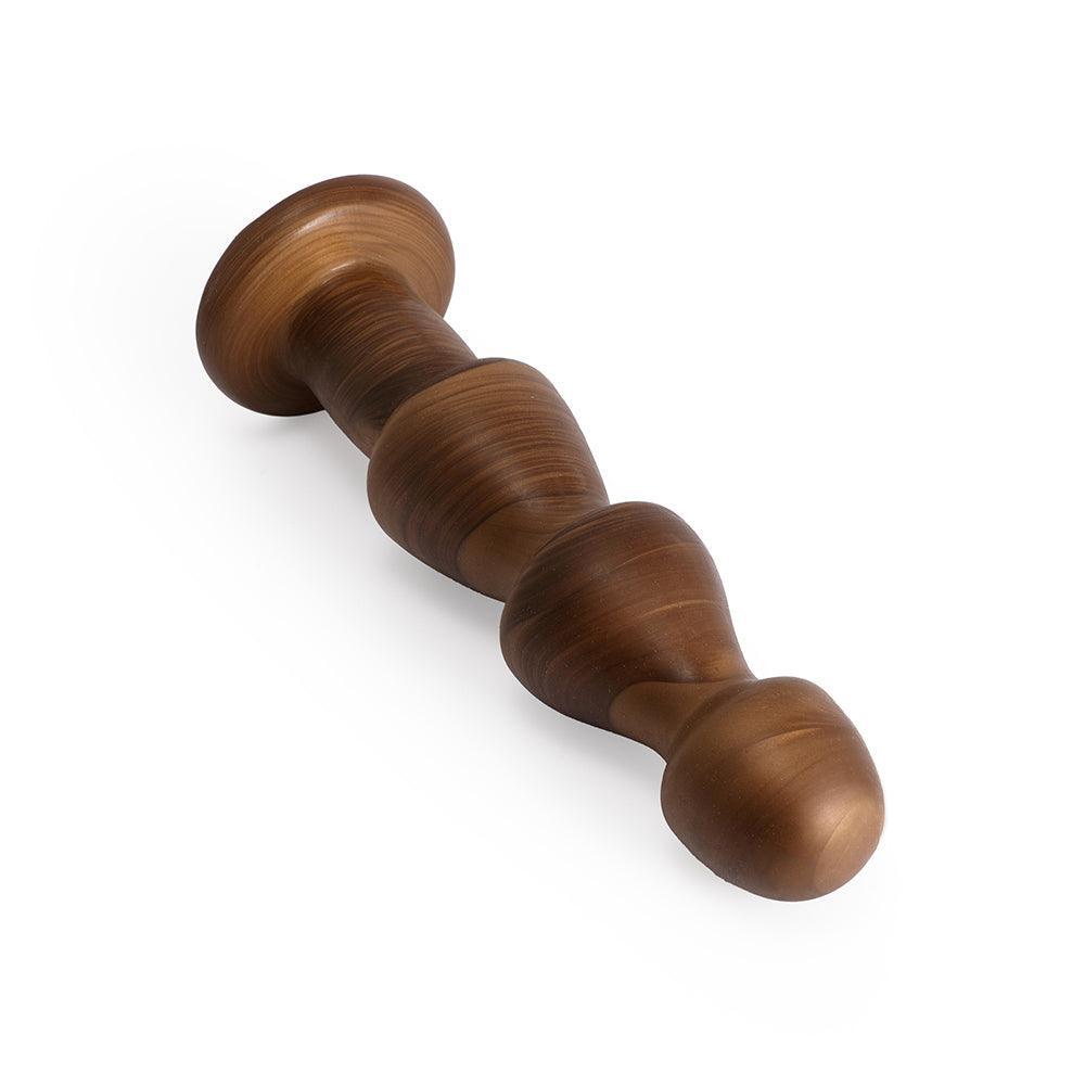 Elza - Beaded Anal Plug in Brown-BestGSpot