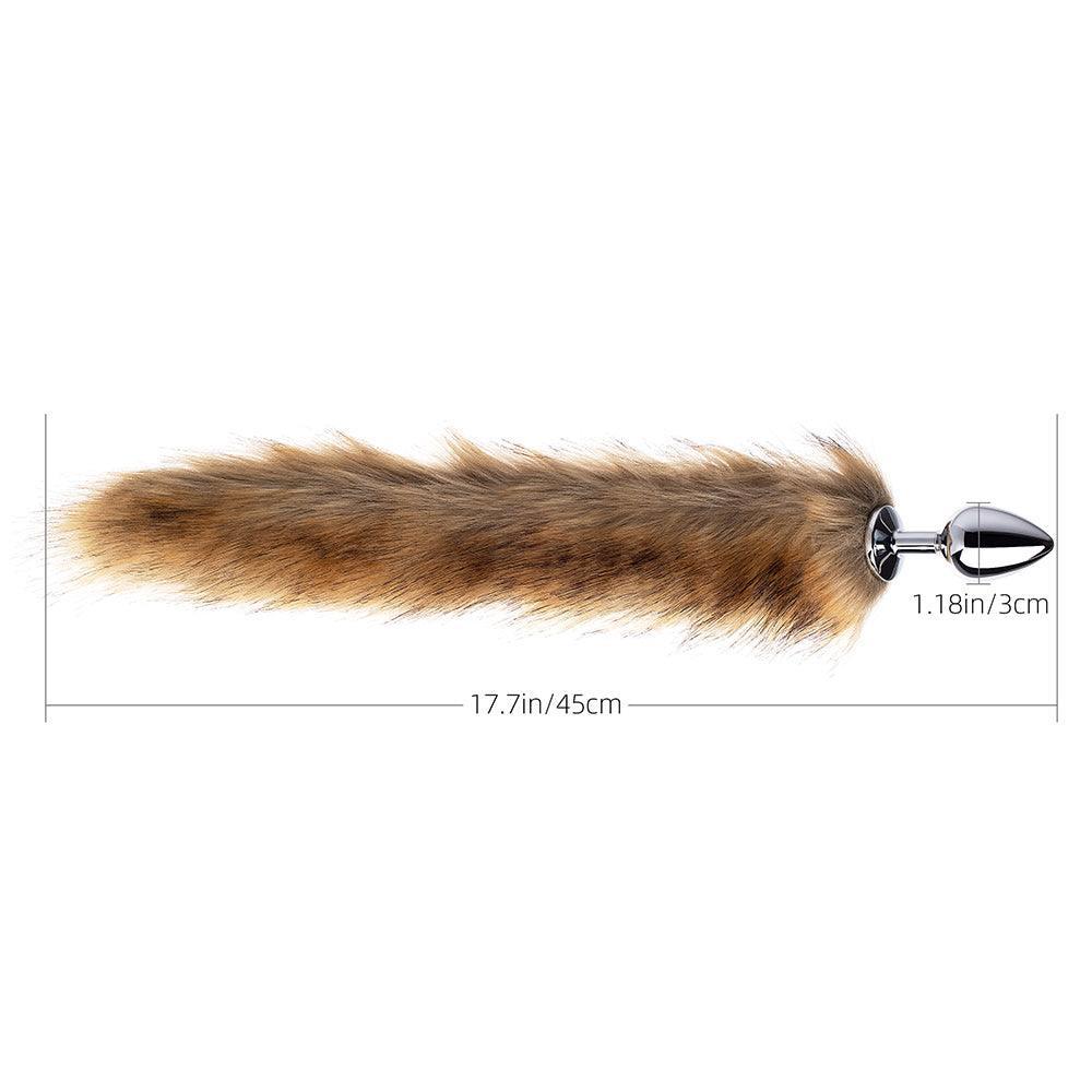 Long Fox Tail Butt Plug (Brown Fur): Unleash Your Inner Wild Side-BestGSpot