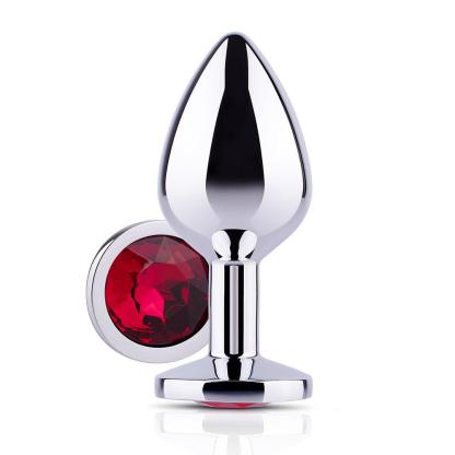 Red Gem Zinc Alloy Butt Plug - Elegant Pleasure Jewe-BestGSpot
