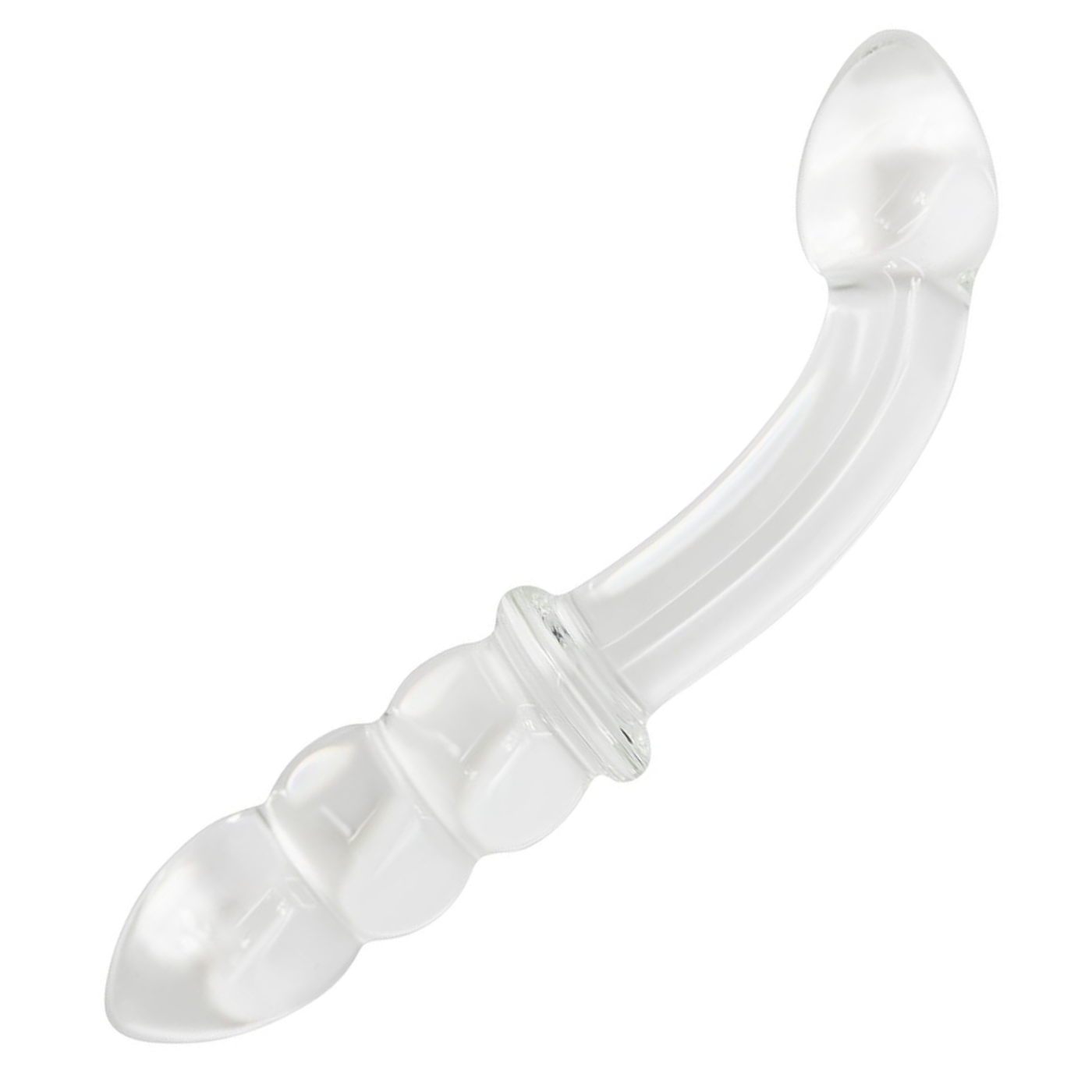 Dual-Ended Curved Glass G-Spot Dildo-BestGSpot