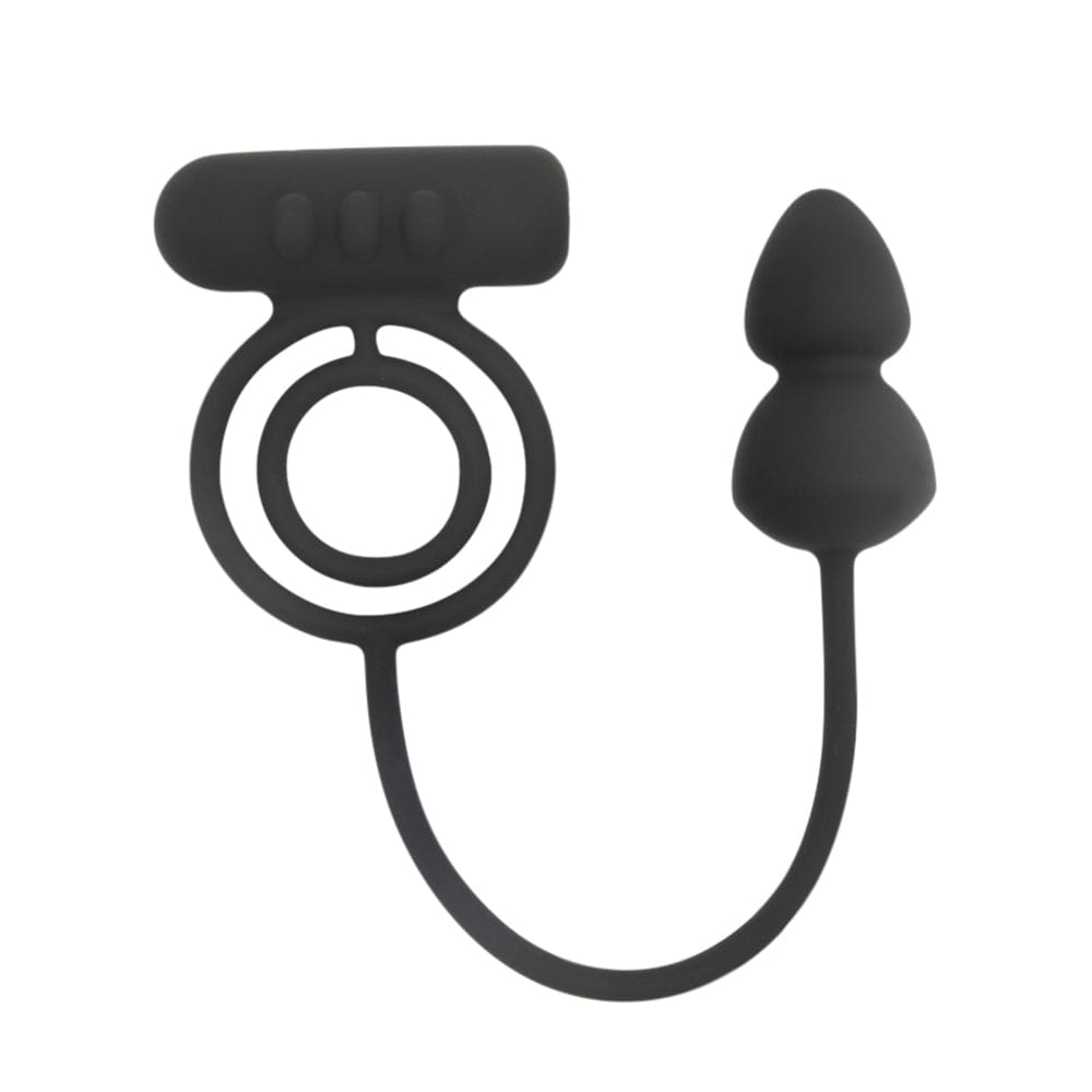 Dual Vibrating Cock Ring & Butt Plug Combo-BestGSpot