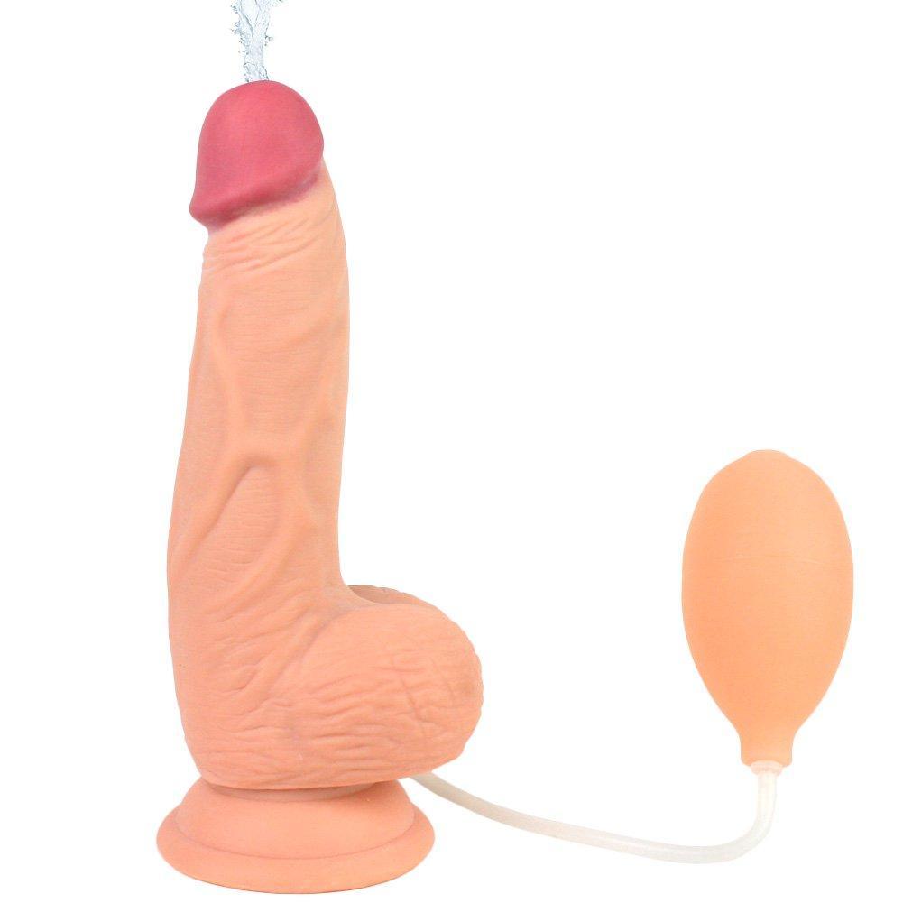 Lifelike Suction Cup Dildo - It Squirts!-BestGSpot