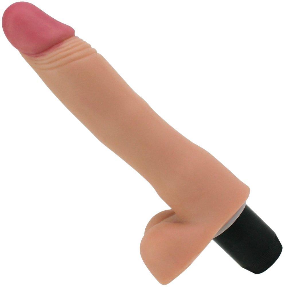 Vibrating Dildo with Balls - Flexes and Bends As You Move!-BestGSpot
