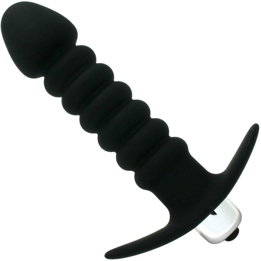 Vibrating Silicone Butt Plug - It's Rippled!-BestGSpot