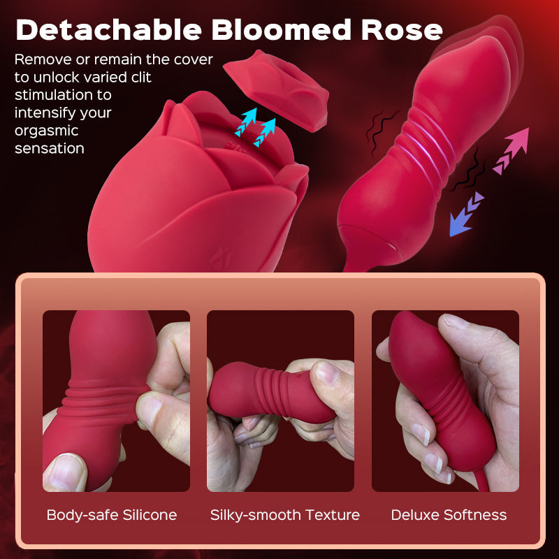 Rose Rope - Rose Clit Sucking Stimulator & Thrusting Egg-BestGSpot
