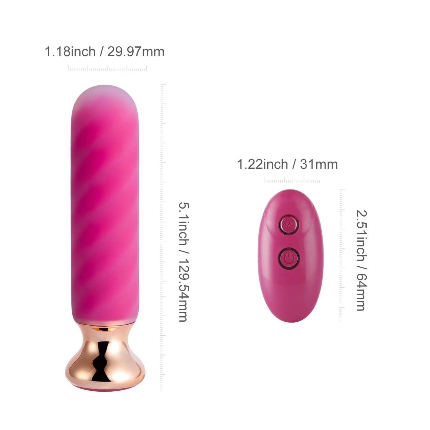 Rose Twister – Hands-Free Remote Vibrating Anal Plug-BestGSpot