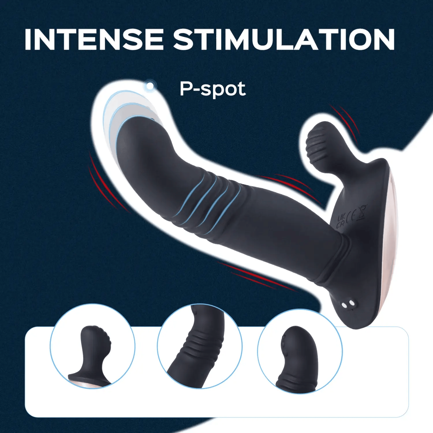 ROYAL Remote Controlled Vibrating Perineum Stimulator Thrusting Prostate Massager-BestGSpot