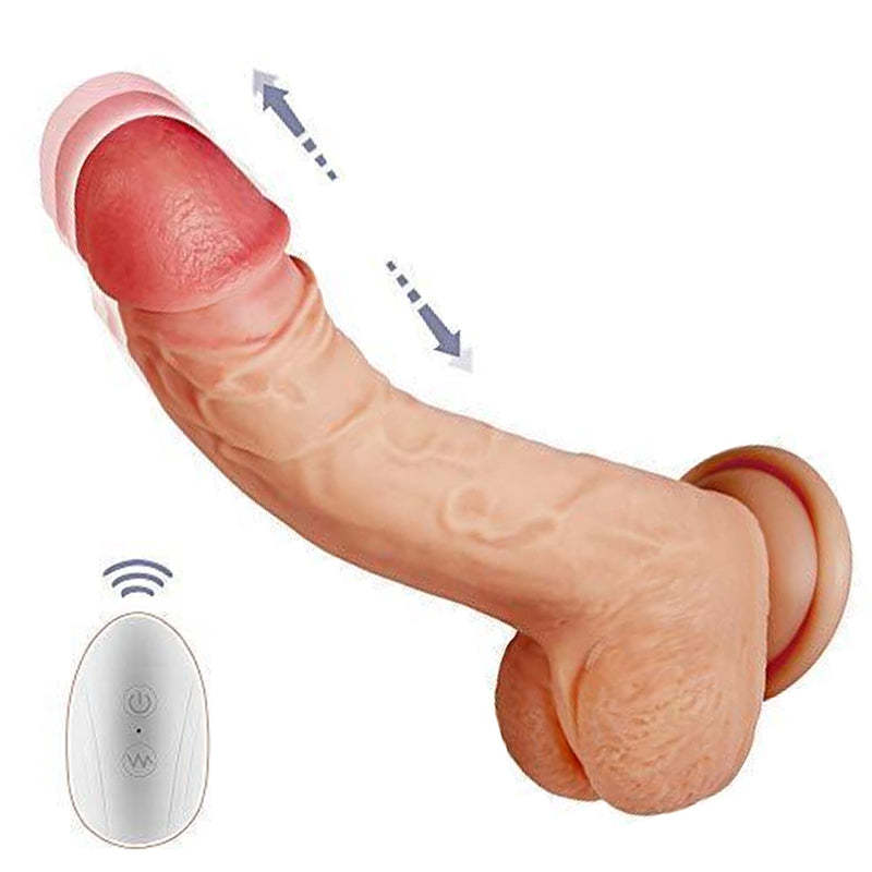 8.5" Vibrating Thrusting Dildo - Realistic & Remote Control-BestGSpot