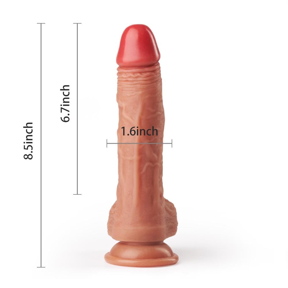 Remote Control 10-Frequency Squirming Vibrating Heating Dildo-BestGSpot
