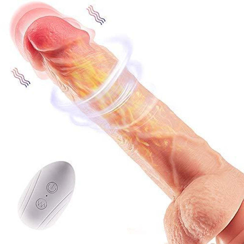 8.3-Inch 4-in-1 Thrusting, Rotation, Vibrating, Heating Lifelike Dildo-BestGSpot