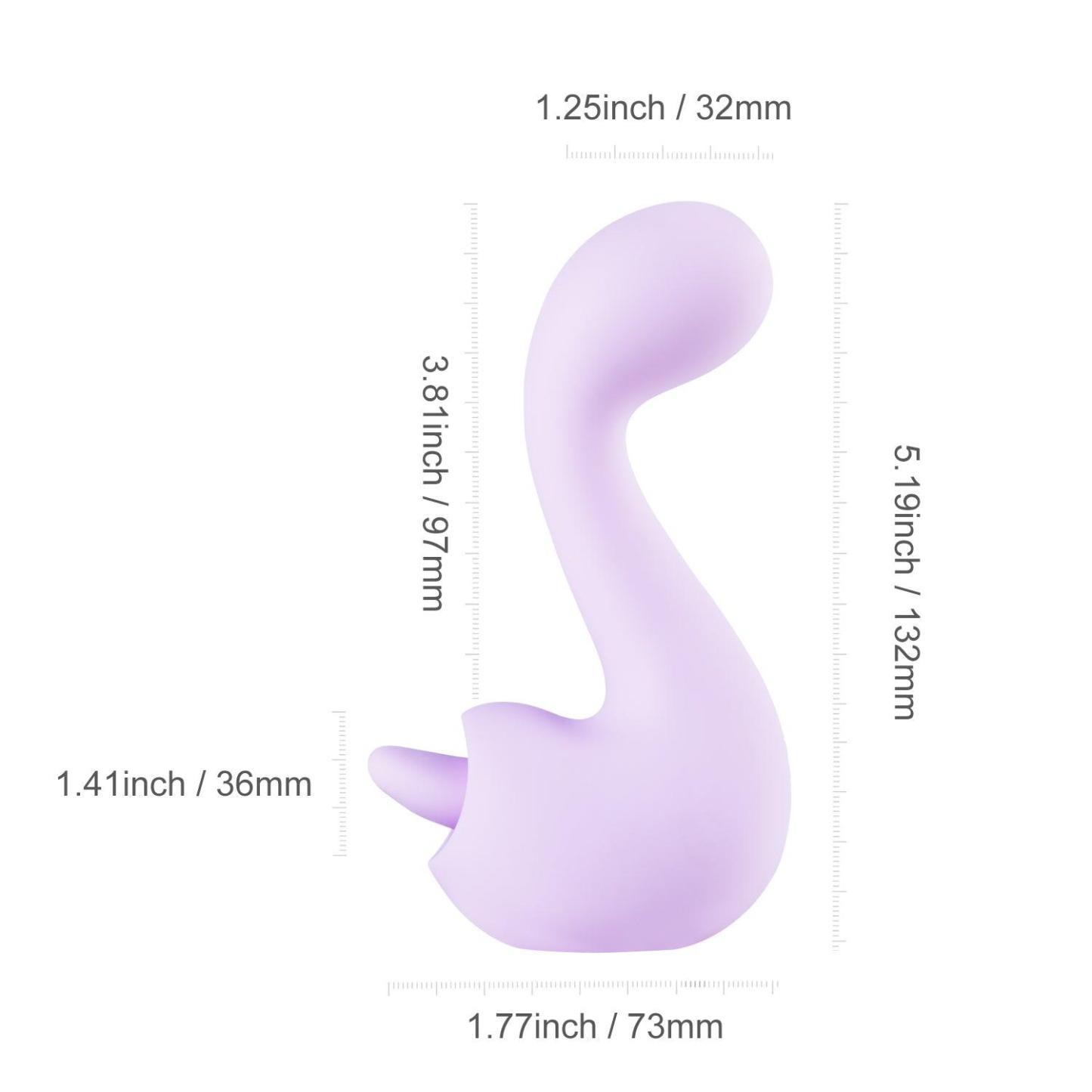 Swan Double-Ended Licking Vibrator: Explore Dual Pleasure Delights-BestGSpot