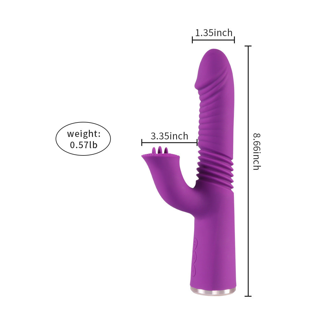 Aria Thrusting G-Spot and Clit Licking Rabbit Vibrator: Ultimate Pleasure-BestGSpot