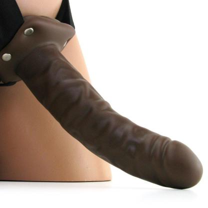 8 Inch Vibrating Hollow Strap-On-BestGSpot