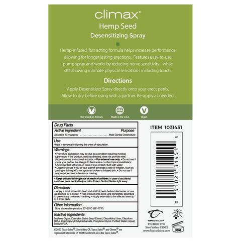 Climax Hemp Seed Desensitizing Spray - 4 fl. oz. (US Only)-BestGSpot