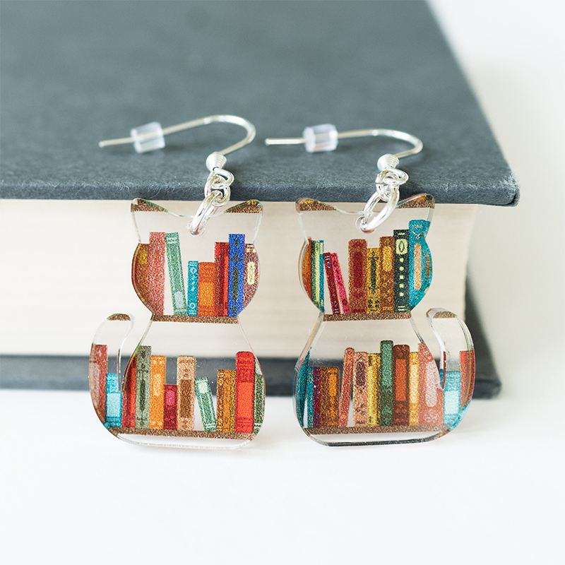 Book Earrings