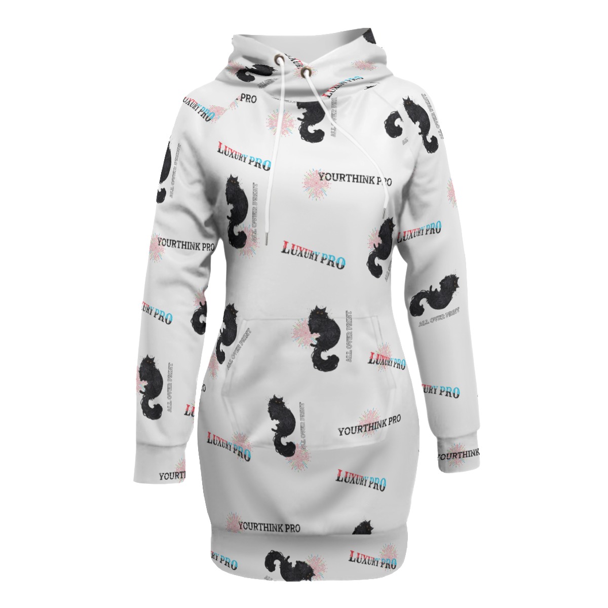 Women's Pullover Hoodie With Raglan Sleeve