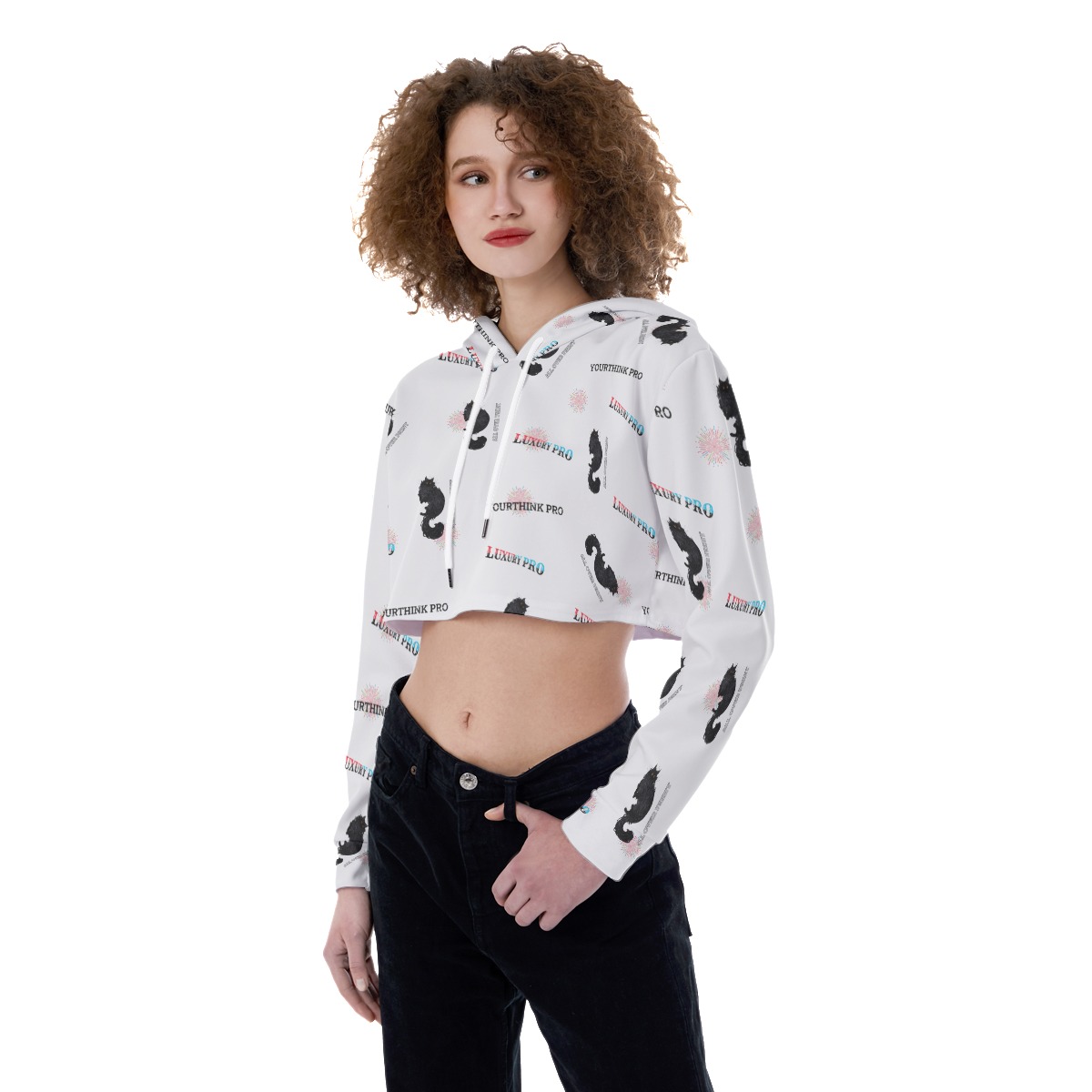 Women's Crop Top Hoodie