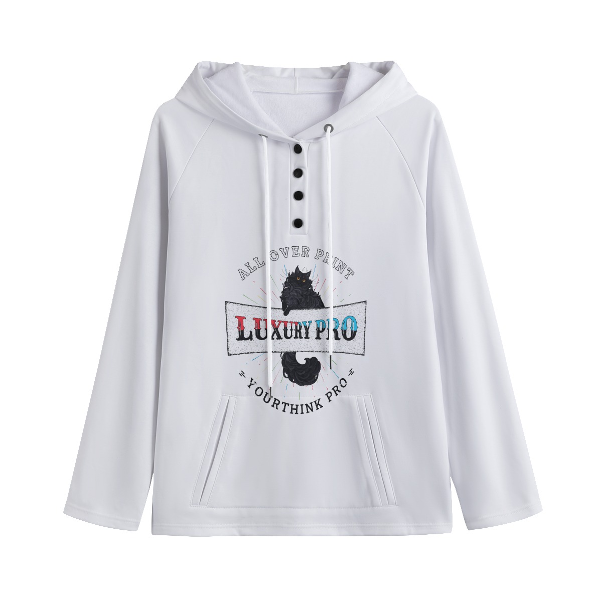 Women's Lapel Hoodie with Pocket