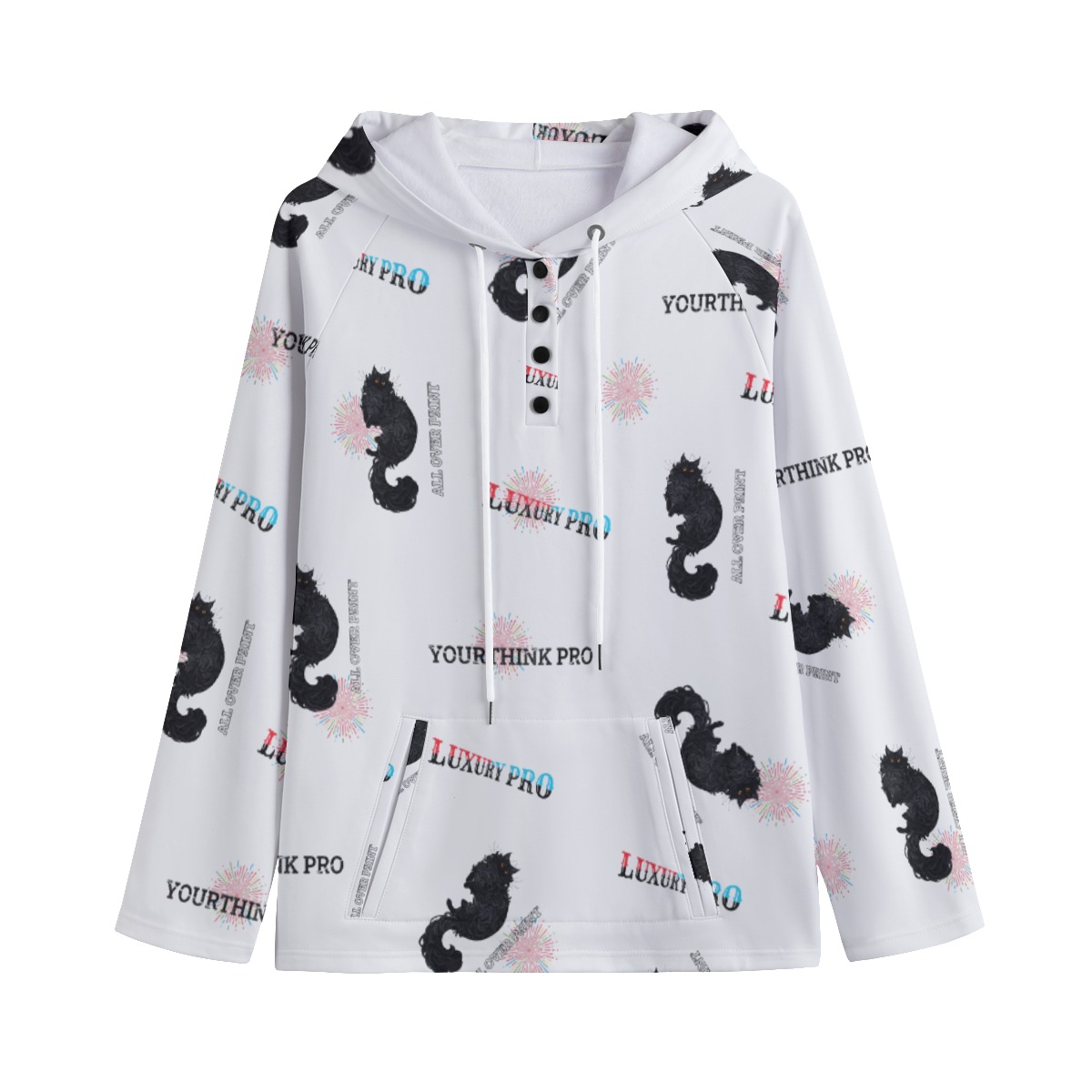 Women's Lapel Hoodie with Pocket