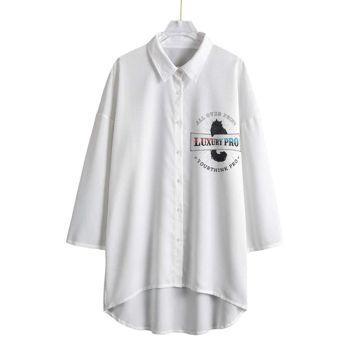 Women's Chiffon Shirt With Elbow Sleeve