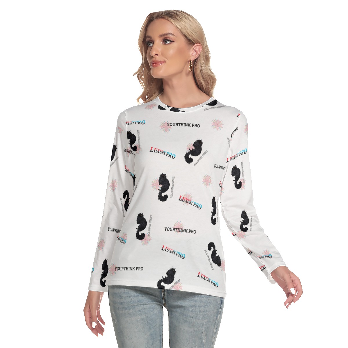 Women's O-neck Long Sleeve T-shirt