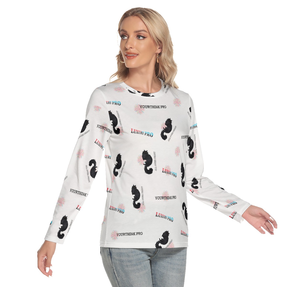 Women's O-neck Long Sleeve T-shirt