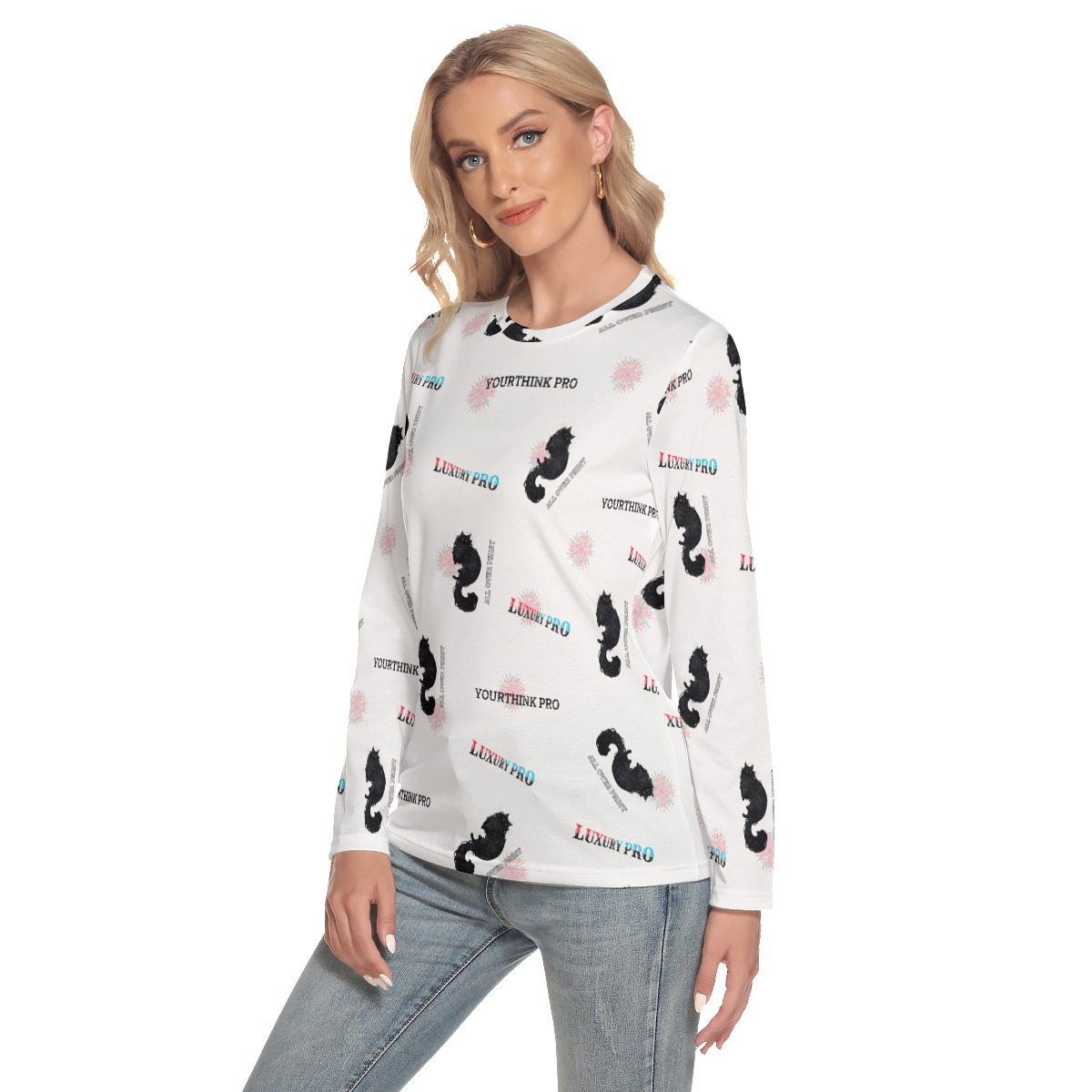 Women's O-neck Long Sleeve T-shirt
