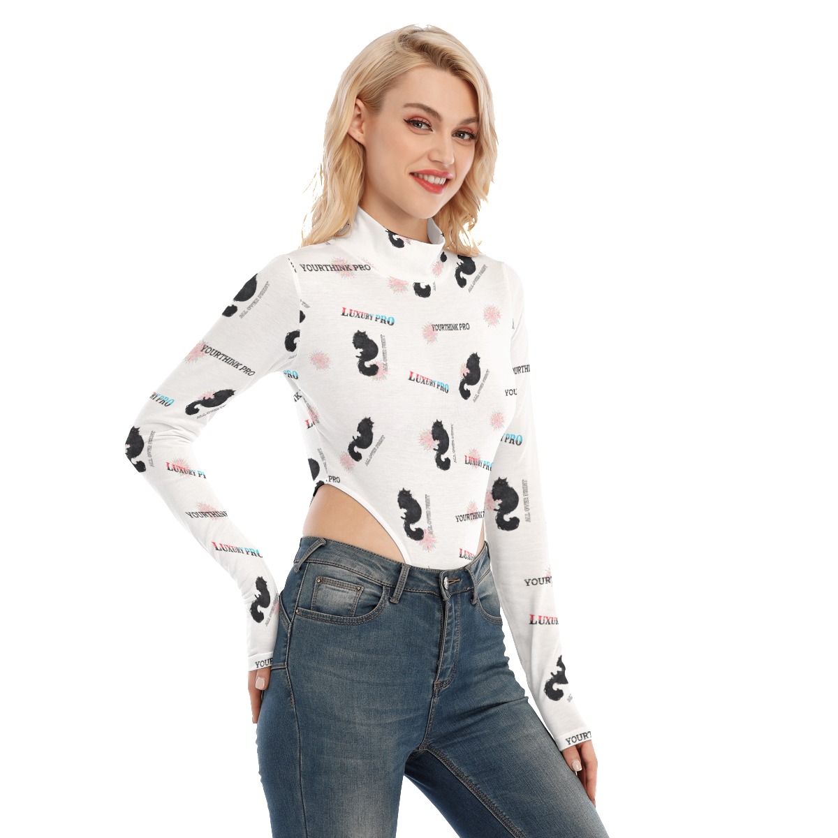 Women's Turtleneck Long Sleeve Jumpsuits