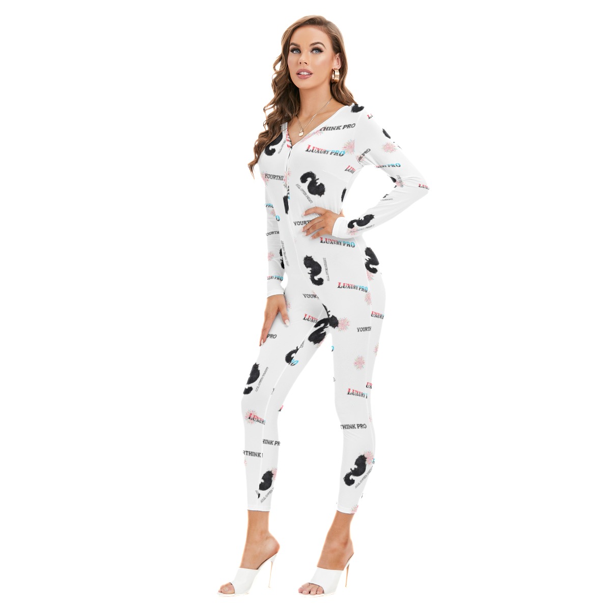 Women's Plunging Neck Jumpsuit