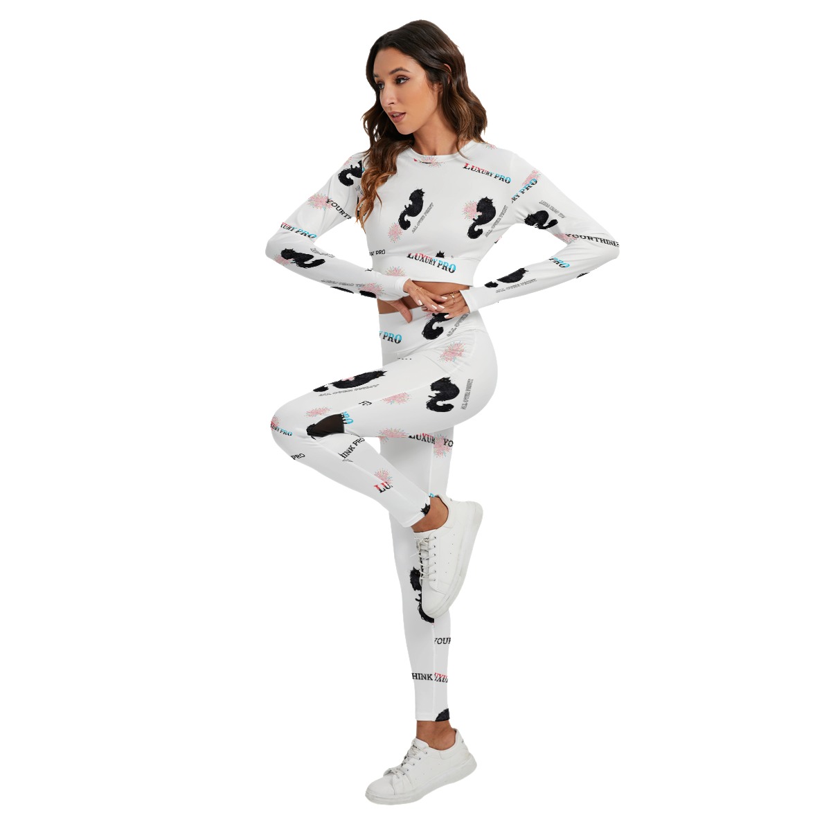 Women's Sport Set With Backless Top And Leggings