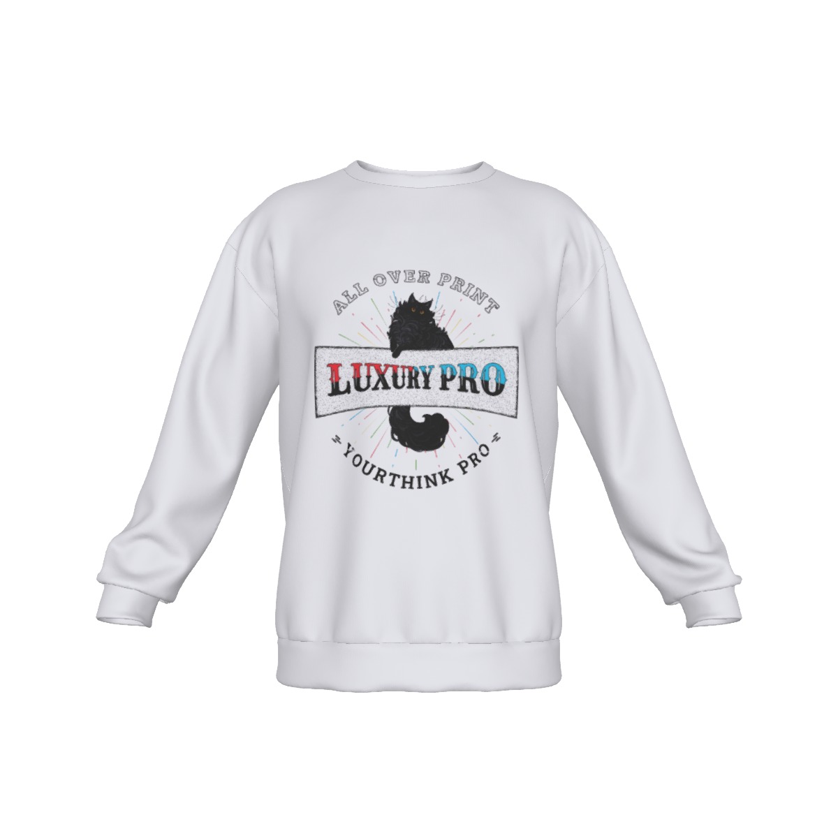 Men's Drop Shoulder Round Neck Long-Sleeved Sweatshirt