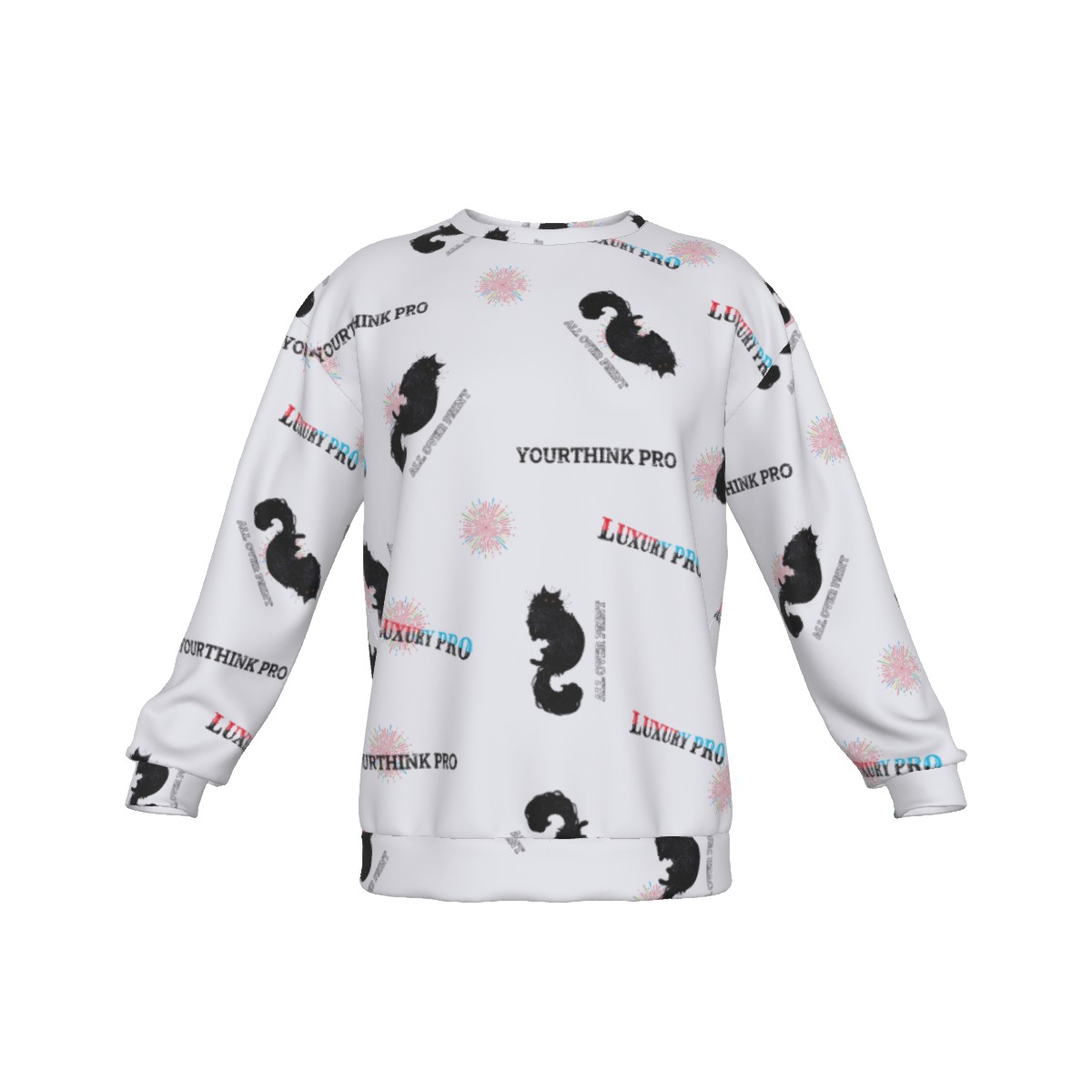 Men's Drop Shoulder Round Neck Long-Sleeved Sweatshirt