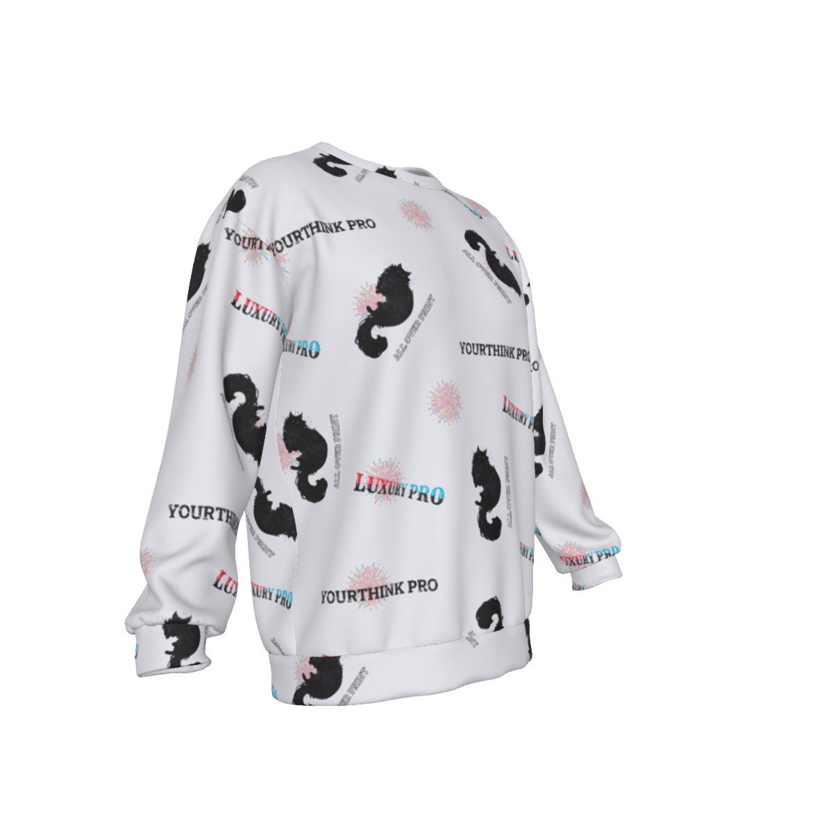 Men's Drop Shoulder Round Neck Long-Sleeved Sweatshirt