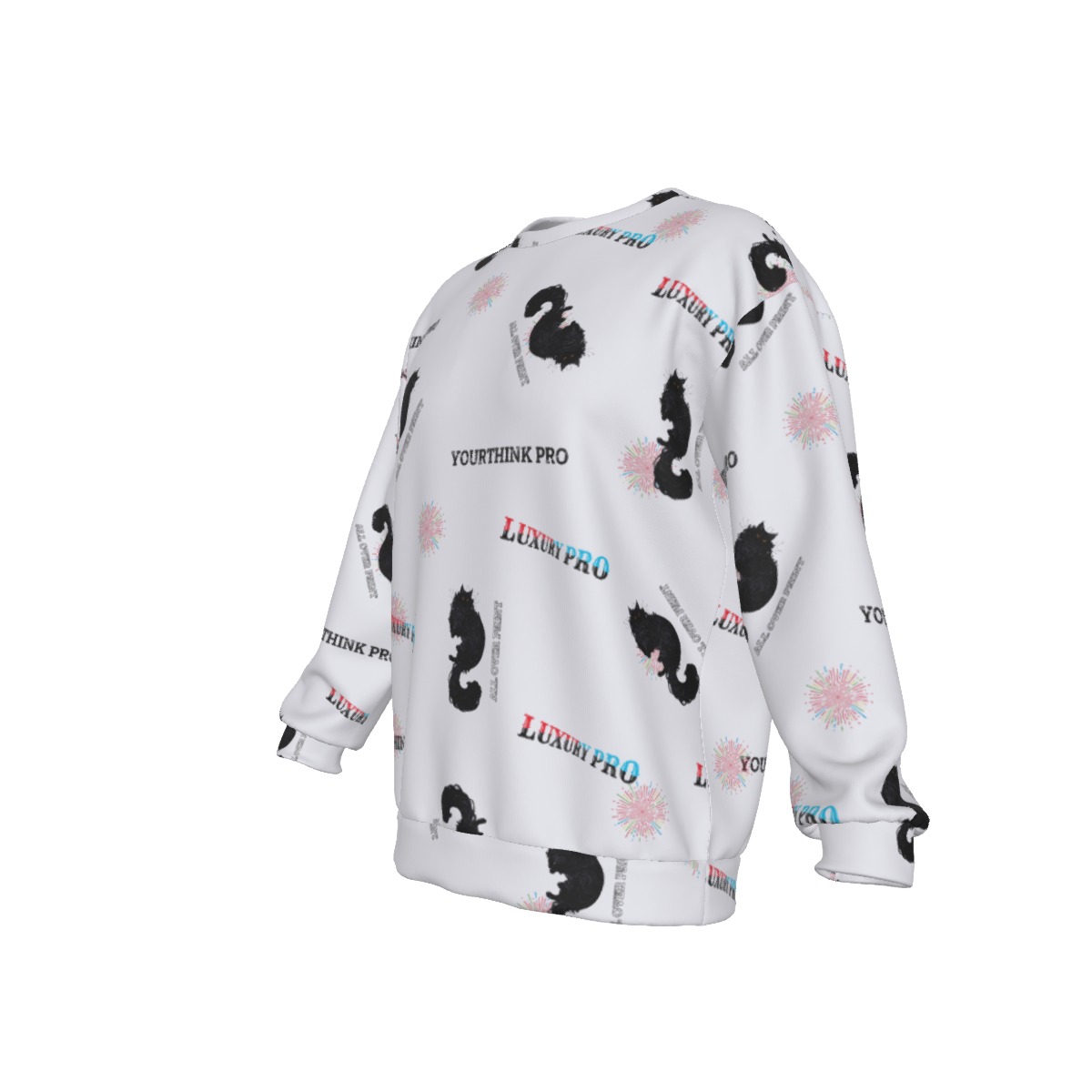 Men's Drop Shoulder Round Neck Long-Sleeved Sweatshirt