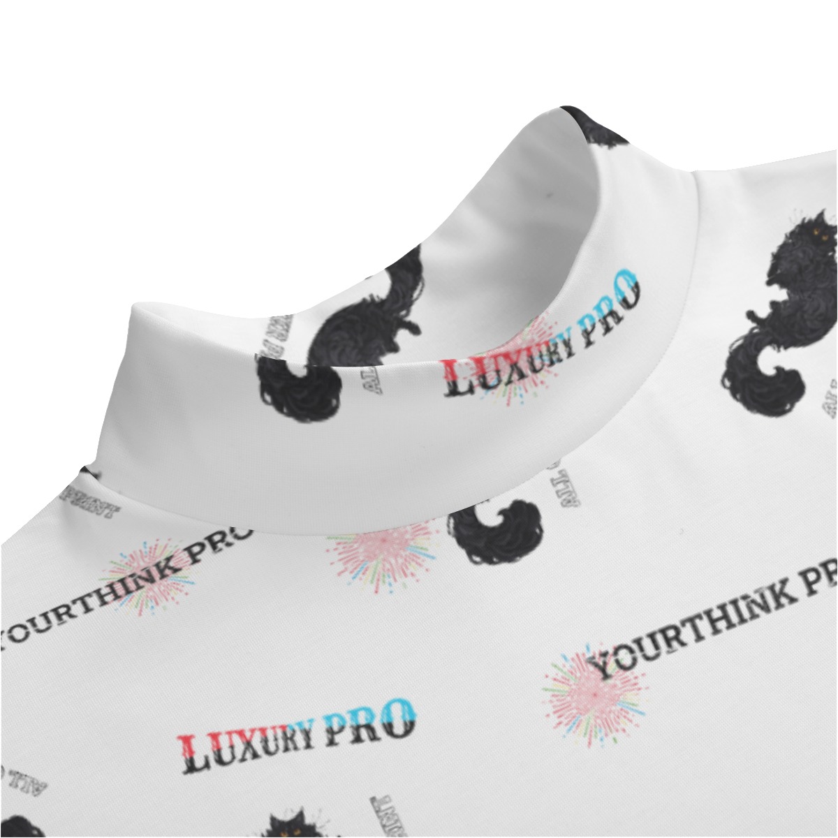 Unisex Mid-high Collar Drop Shoulder Sweatshirt