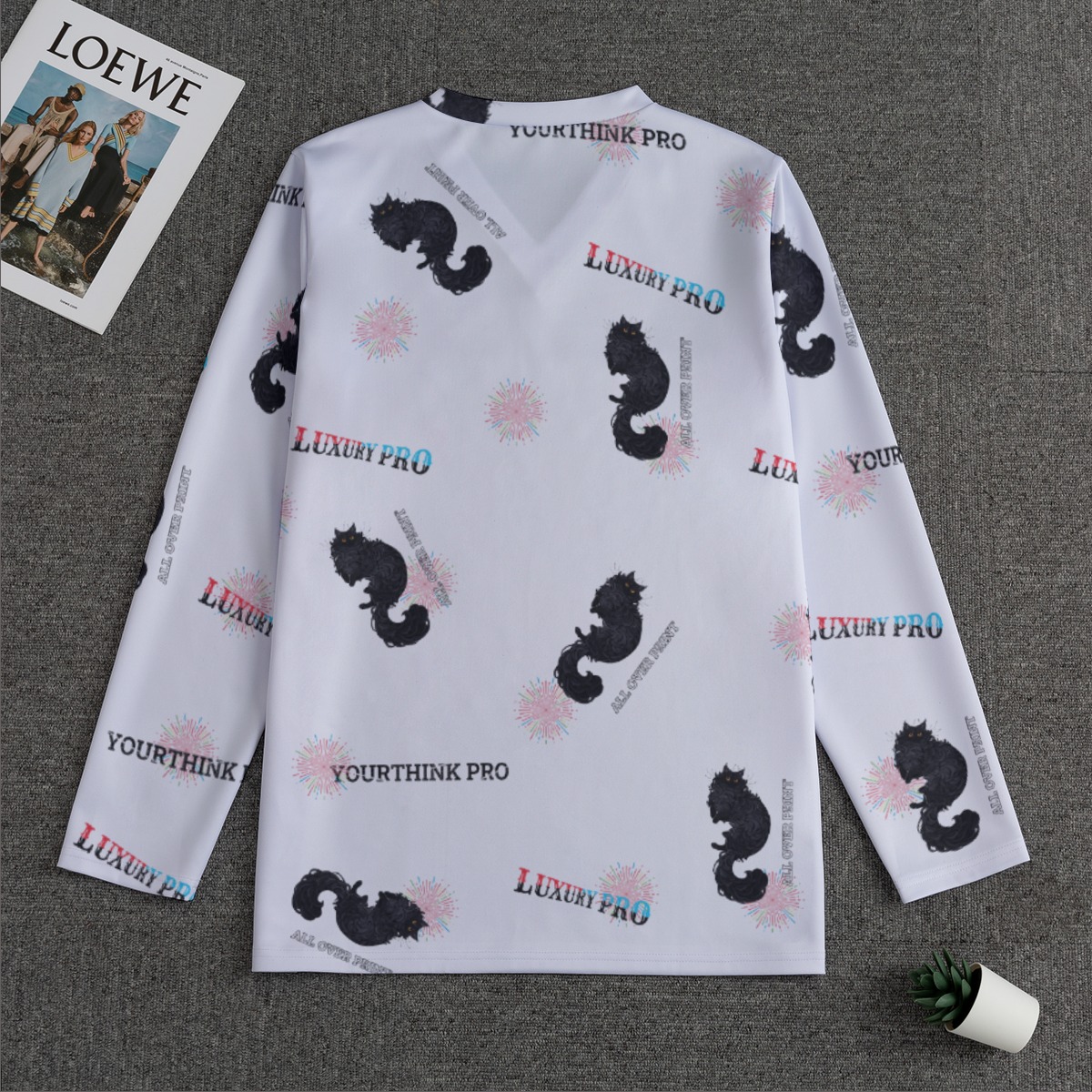 Men's V-neck Sweatshirt With Long Sleeve