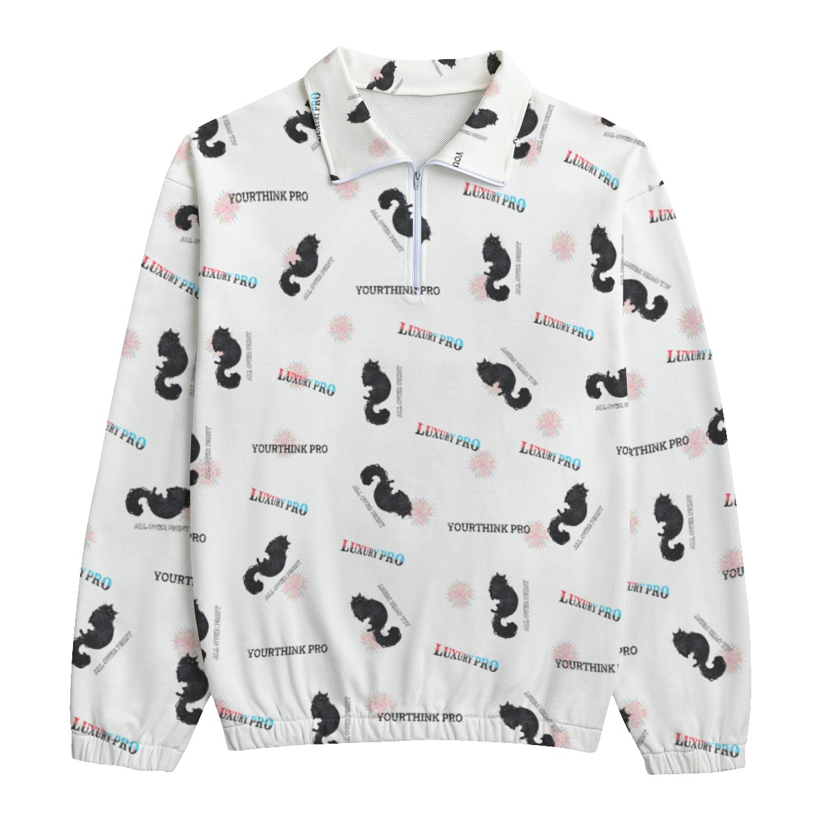 Unisex Half Zipper Stand-up Collar Sweatshirt | 310GSM Cotton