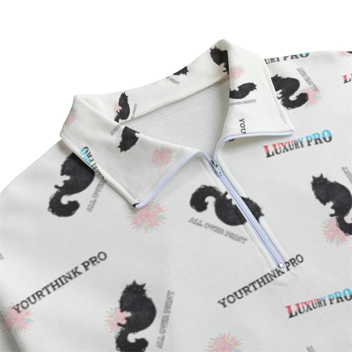 Unisex Half Zipper Stand-up Collar Sweatshirt | 310GSM Cotton