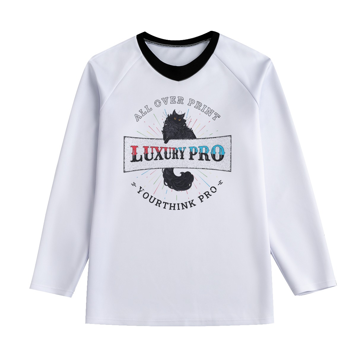 Men's V-neck Sweatshirt With Raglan Sleeve