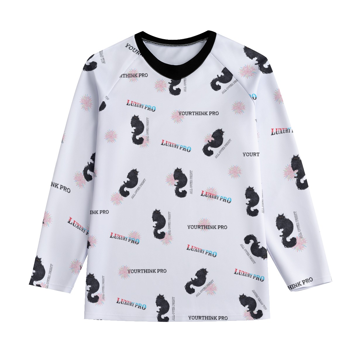 Men's V-neck Sweatshirt With Raglan Sleeve