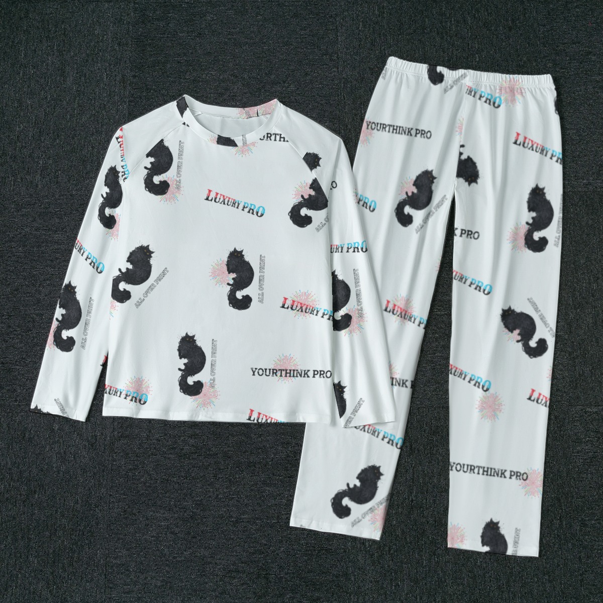  Men's Raglan Sleeve Pajamas With Wide Ankles