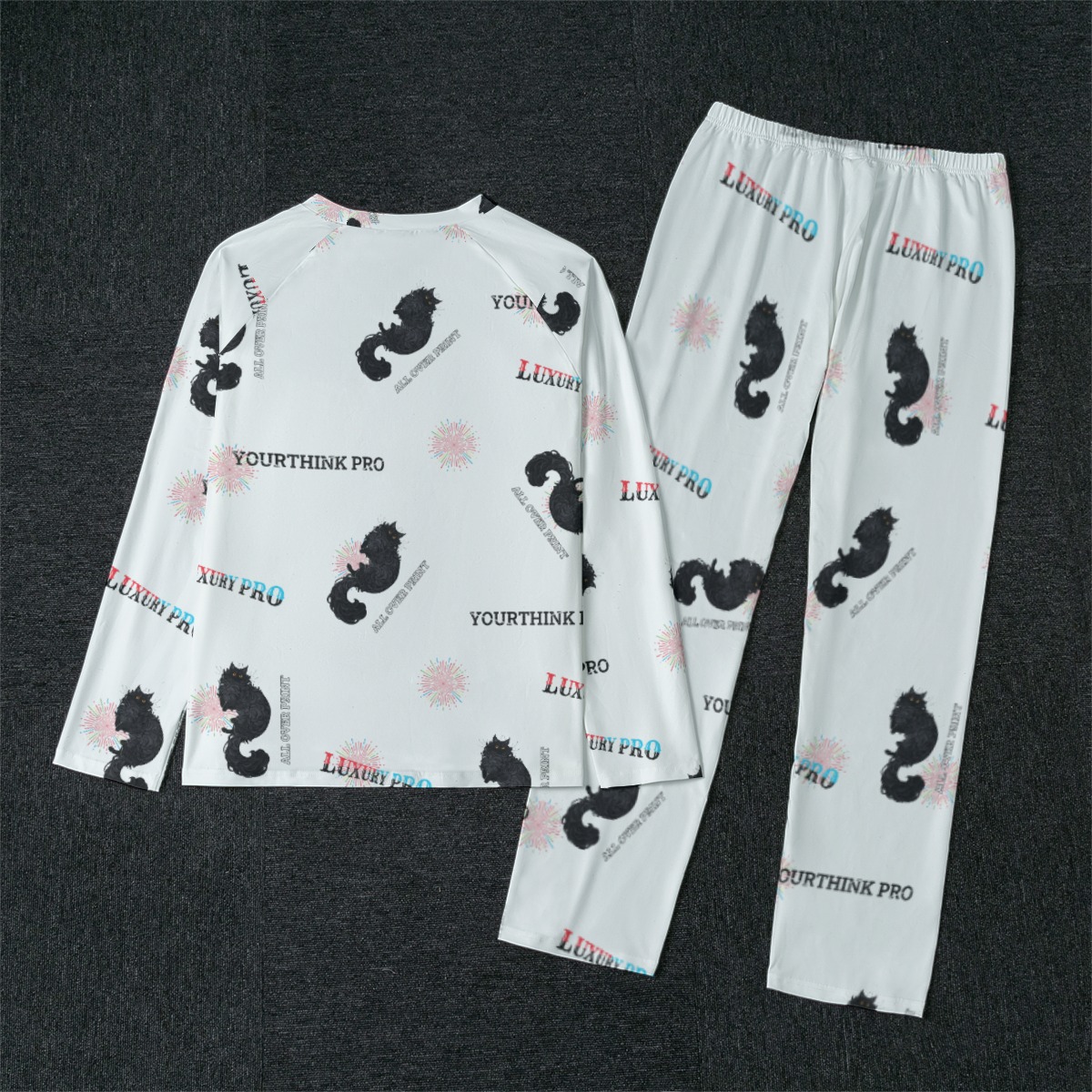  Men's Raglan Sleeve Pajamas With Wide Ankles