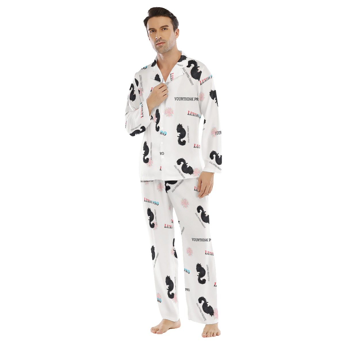 Men's Lapel Pajama Set