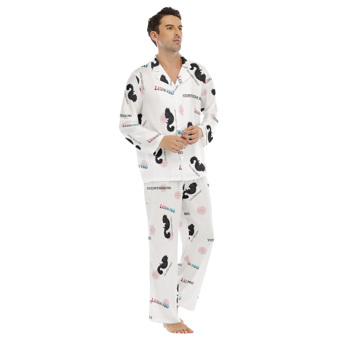Men's Lapel Pajama Set