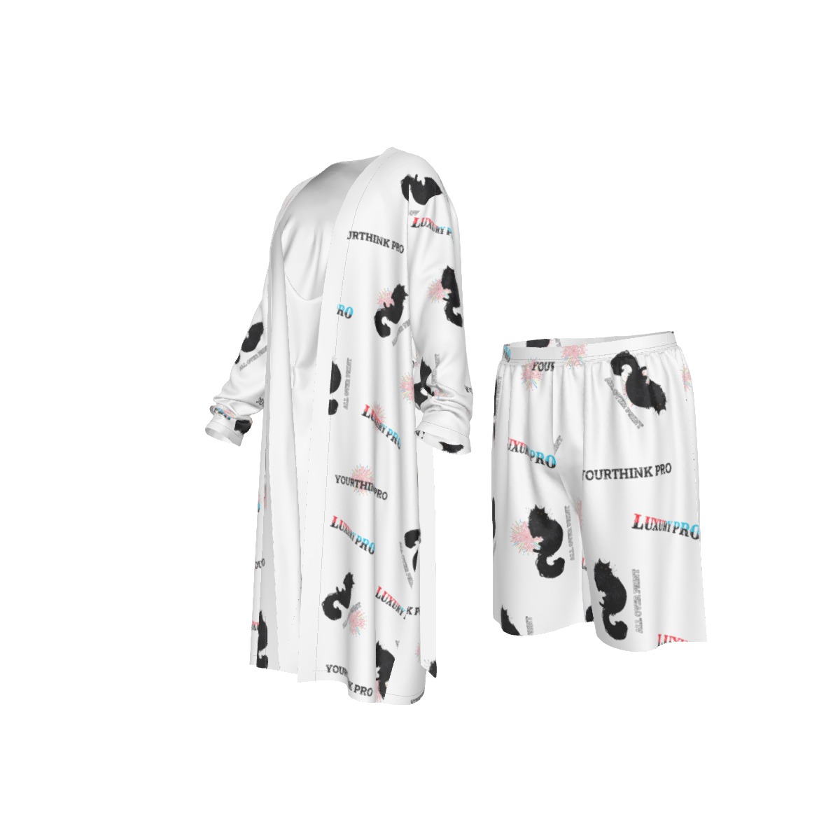 Man's Long Kimono Pajamas Suit