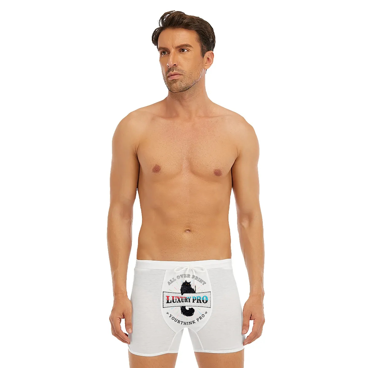 Men's Boxer Briefs With Waist Elastic Band
