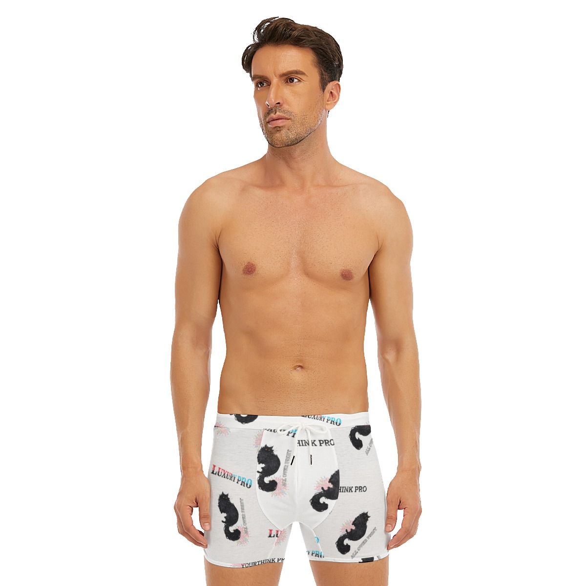 Men's Boxer Briefs With Waist Elastic Band