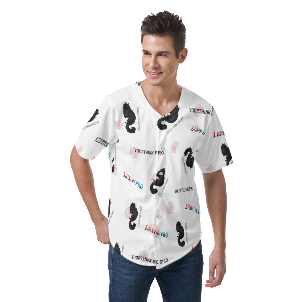 Men's Short Sleeve Baseball Jersey