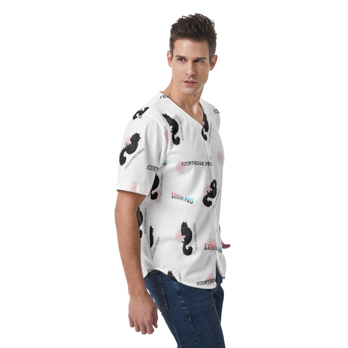 Men's Short Sleeve Baseball Jersey