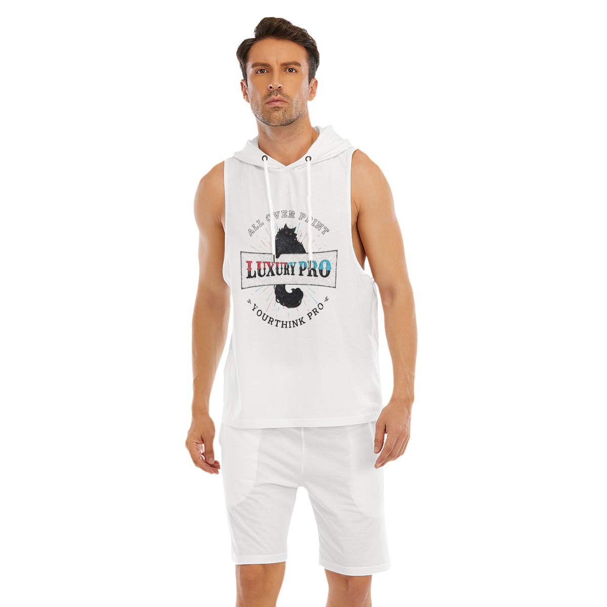 Men's Sleeveless Vest And Shorts Sets